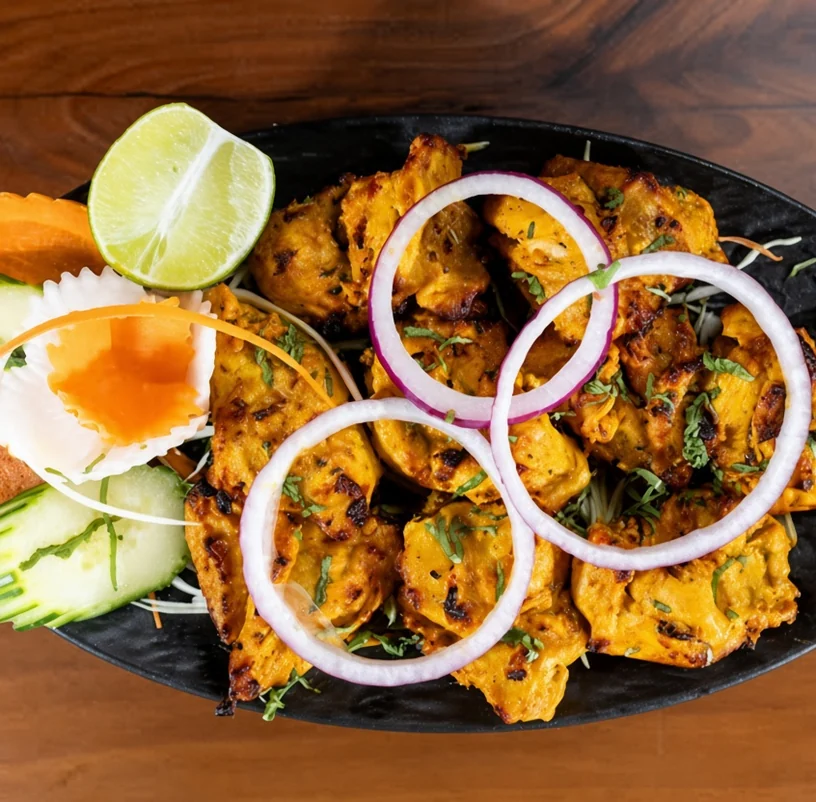 Chicken achari tikka from the tandoor at de Delhi Indian & Hakka Kitchen, Mississauga